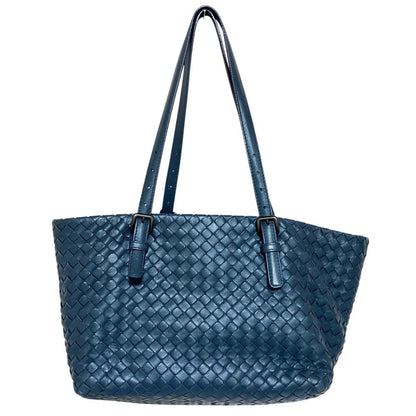 Bottega Veneta Mini Chester Intrecciato Leather Tote Bag Navy — view 2