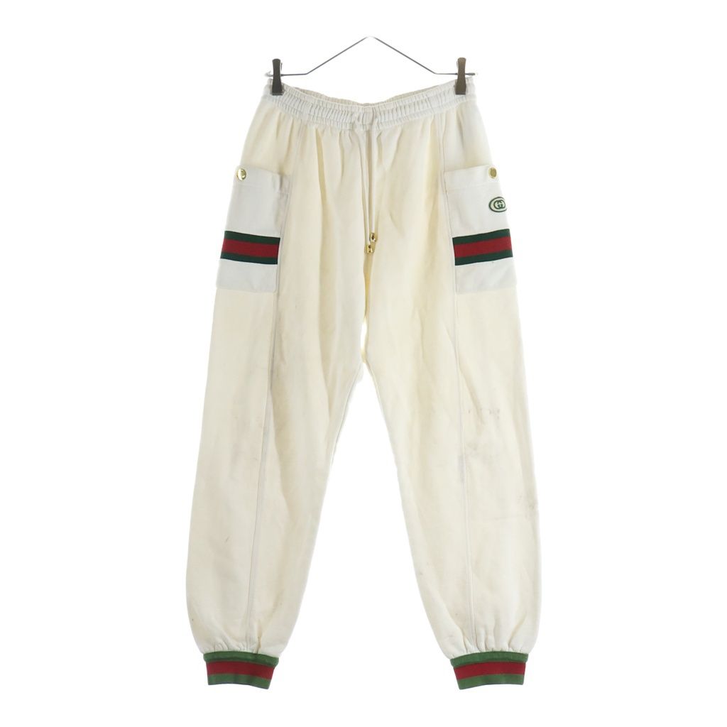 Gucci Sherry Line Logo Patch Jogger Sweatpants White
