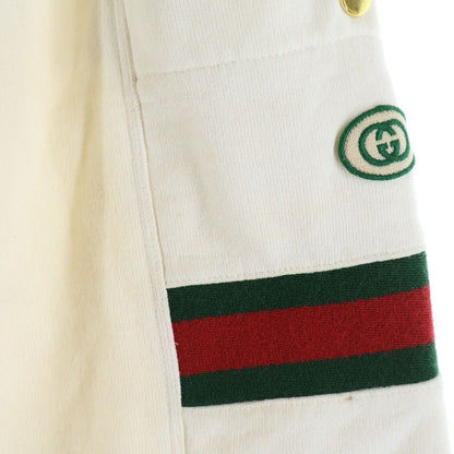 Gucci Sherry Line Logo Patch Jogger Sweatpants White — view 3