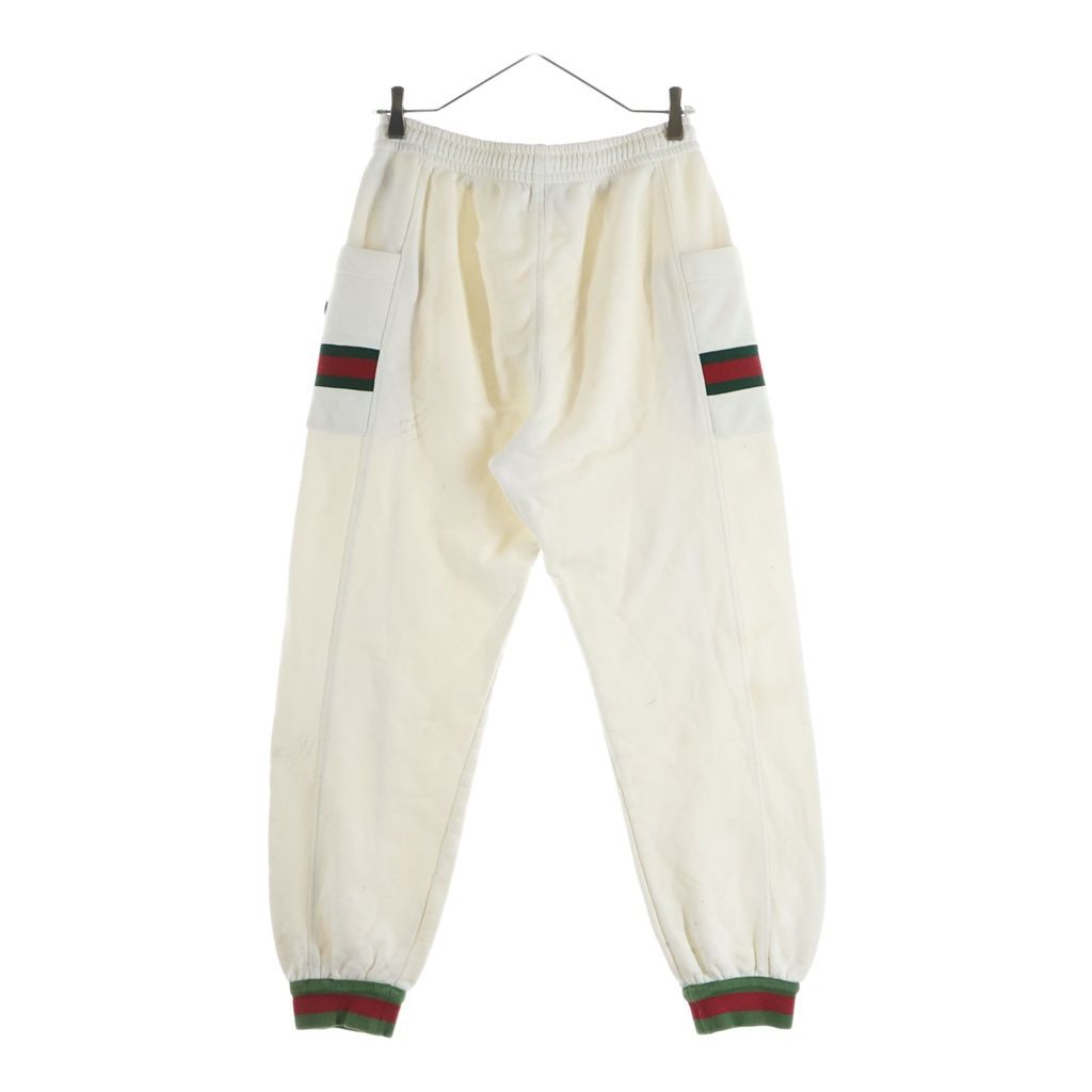 Gucci Sherry Line Logo Patch Jogger Sweatpants White — view 2