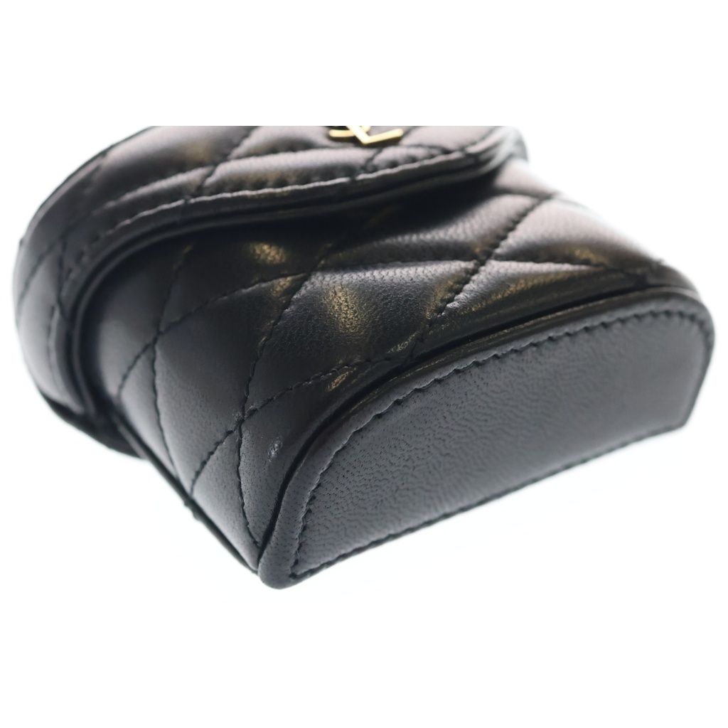 Saint Laurent Paris June Lambskin Mini Handbag Pouch Black — view 5