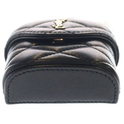 Saint Laurent Paris June Lambskin Mini Handbag Pouch Black — view 4