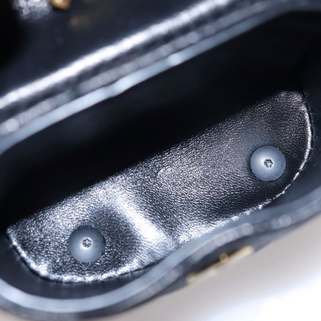 Saint Laurent Paris June Lambskin Mini Handbag Pouch Black — view 7