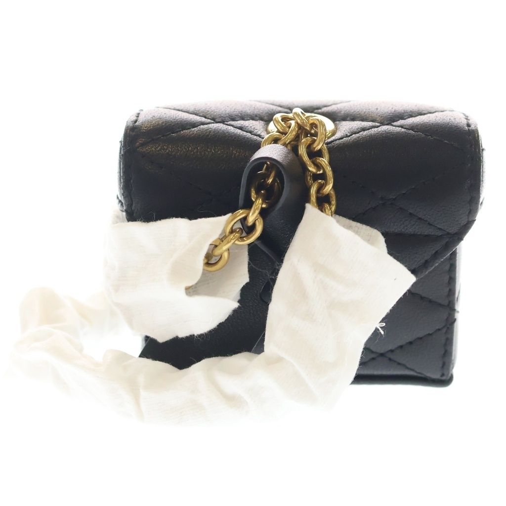 Saint Laurent Paris June Lambskin Mini Handbag Pouch Black — view 2