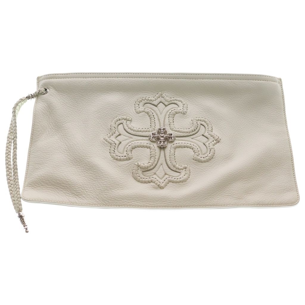 Chrome Hearts Filig Plus Rhodium Processed Clutch White