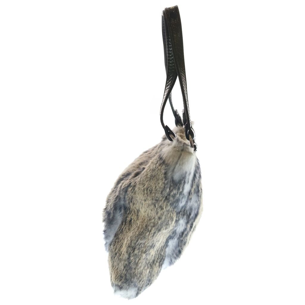 Chrome Hearts Dagger Zip Fur Handbag Gray — view 3
