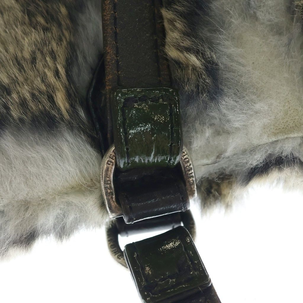 Chrome Hearts Dagger Zip Fur Handbag Gray — view 7