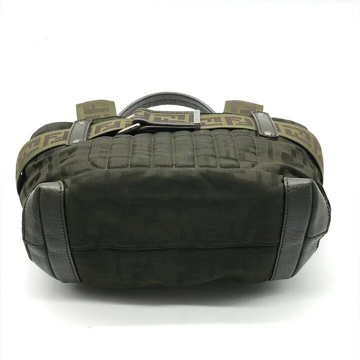 Fendi Zucca Nylon Hand Bag Mini Khaki — view 4