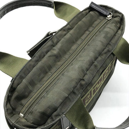 Fendi Zucca Nylon Hand Bag Mini Khaki — view 8