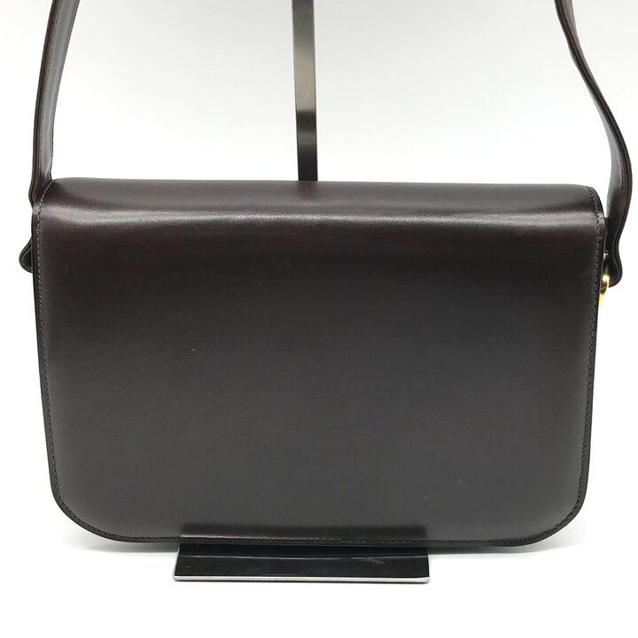 Celine Leather Carriage Vintage Shoulder Bag Brown — view 3