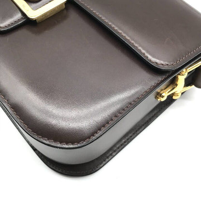 Celine Leather Carriage Vintage Shoulder Bag Brown — view 6