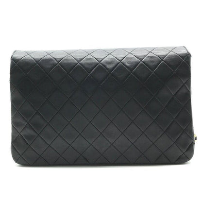Chanel CC Logo Quilted Leather Turnlock Chain Shoulder Bag Black — view 3