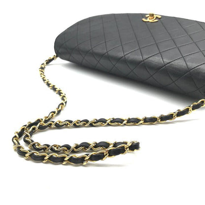 Chanel CC Logo Quilted Leather Turnlock Chain Shoulder Bag Black — view 7