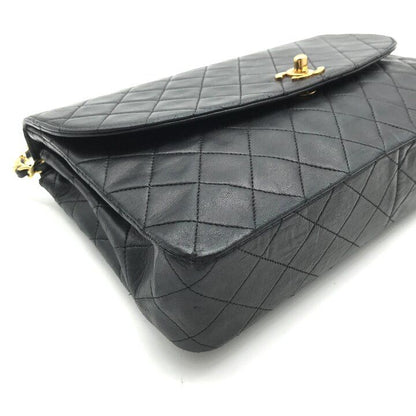 Chanel CC Logo Quilted Leather Turnlock Chain Shoulder Bag Black — view 5