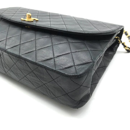 Chanel CC Logo Quilted Leather Turnlock Chain Shoulder Bag Black — view 6
