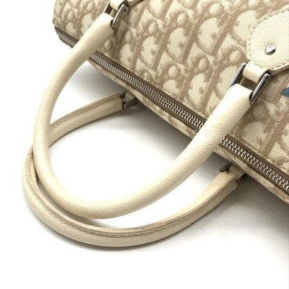 Dior Trotter Leather Flower Embroidery Mini Hand Bag Beige — view 7