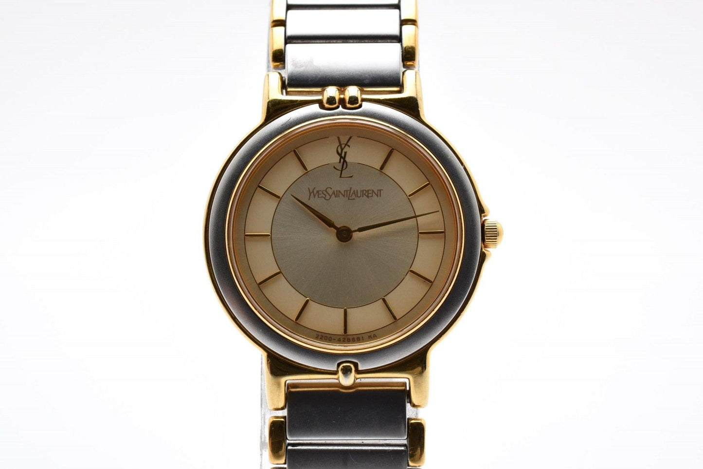 Saint Laurent 2200 Quartz YSL Logo Cassandra Watch Cream Dial Combination — view 2