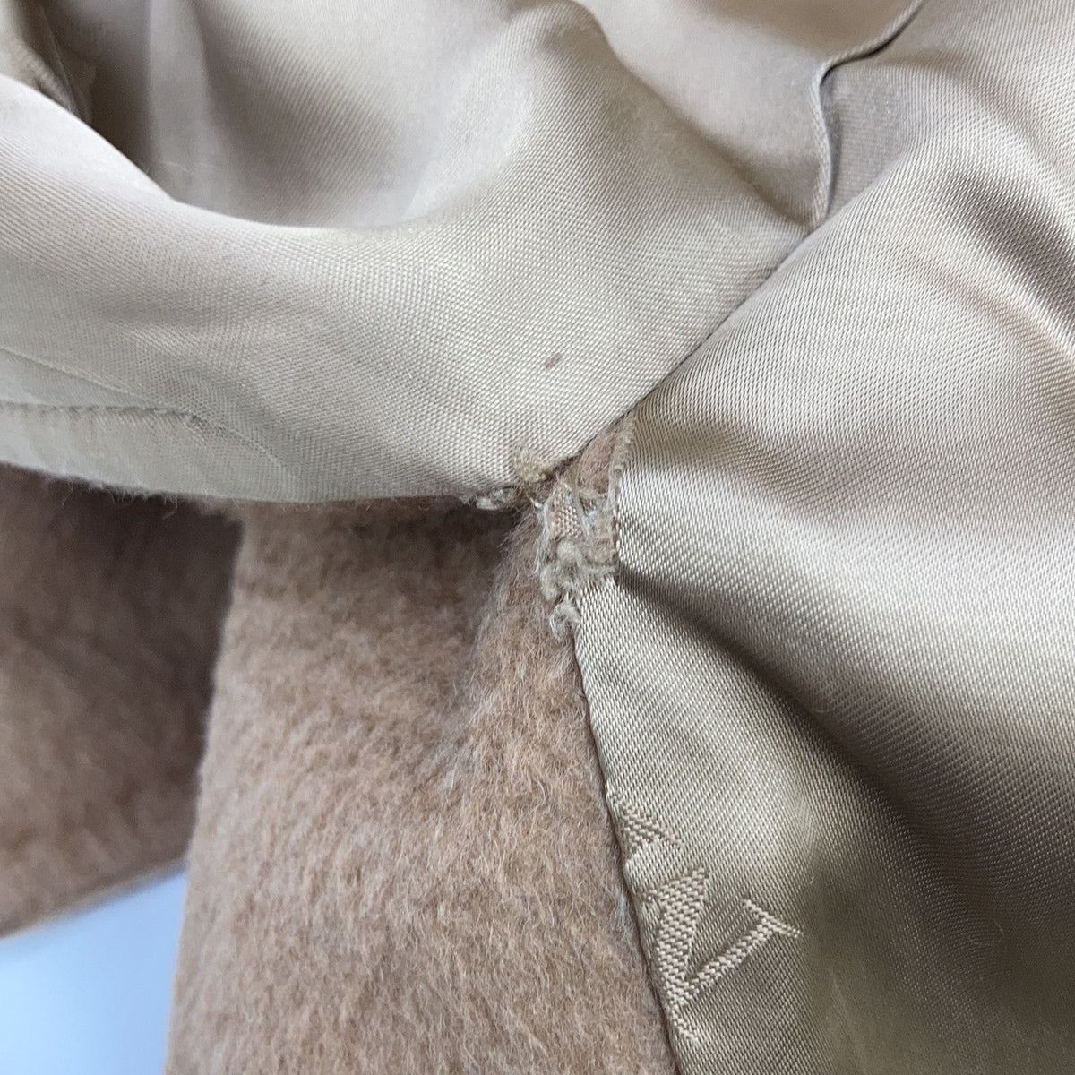 Max Mara Beige Cashmere Blend Chesterfield 38 Jacket — view 6