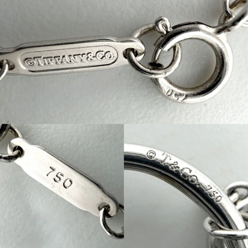 Tiffany & Co Necklace Filigree Padlock Motif Heart 18K White Gold 750 White Gold Diamond — view 7