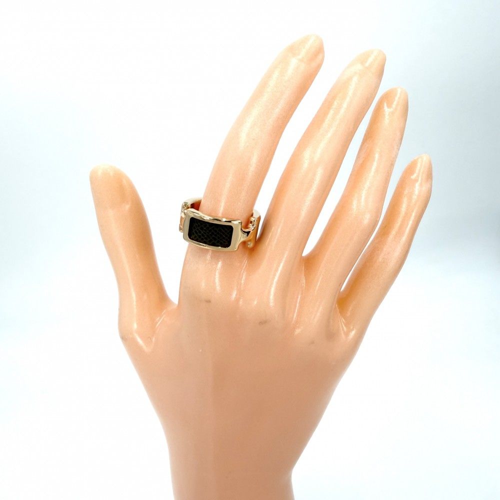 Hermes Ring Olympe PM S Pink Gold Brown — view 2
