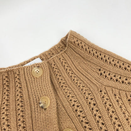 Max Mara Camel Wool Cashmere Cropped Short Cardigan — view 7