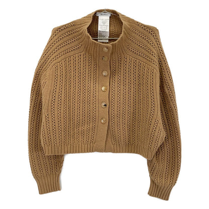 Max Mara Camel Wool Cashmere Cropped Short Cardigan