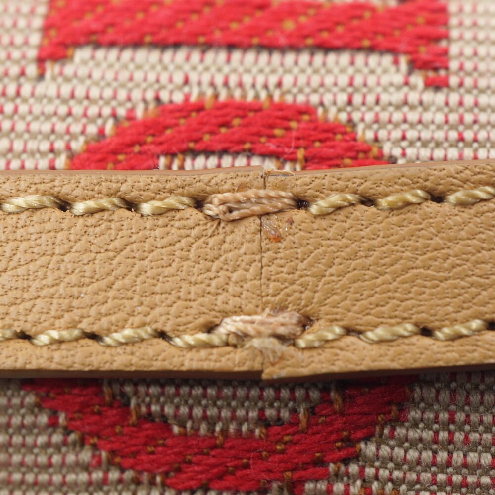 Loewe Anagram Logo Shoulder Strap Red Beige — view 8