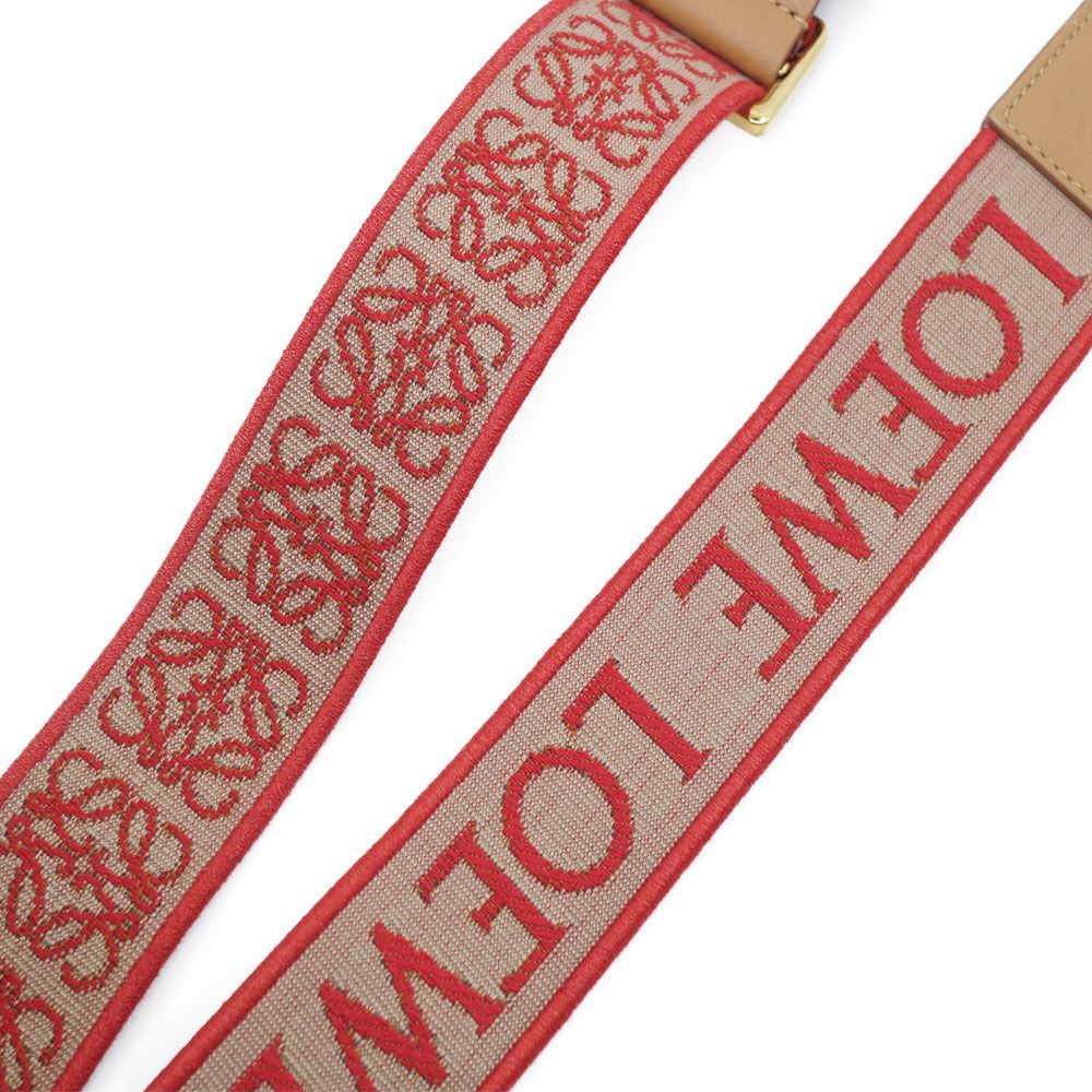 Loewe Anagram Logo Shoulder Strap Red Beige — view 4