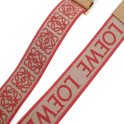 Loewe Anagram Logo Shoulder Strap Red Beige — view 4