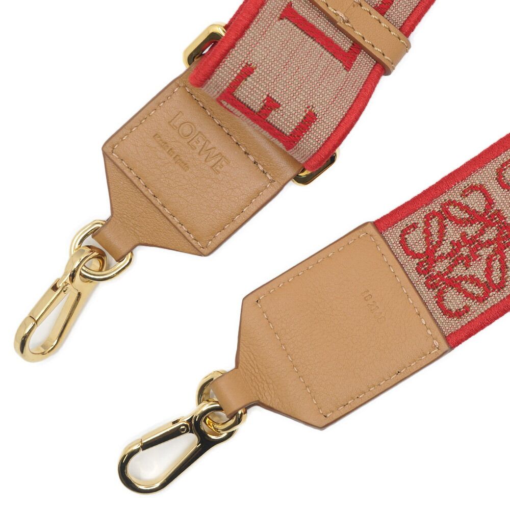 Loewe Anagram Logo Shoulder Strap Red Beige — view 3