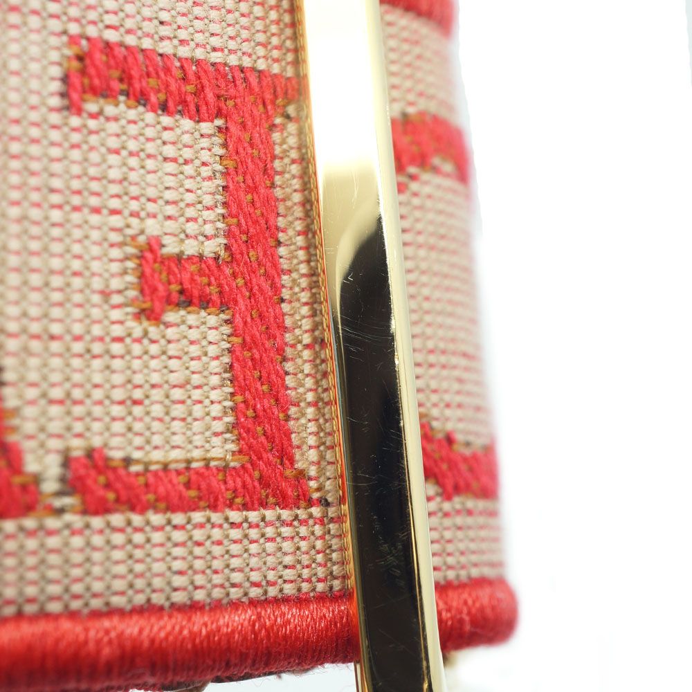 Loewe Anagram Logo Shoulder Strap Red Beige — view 5