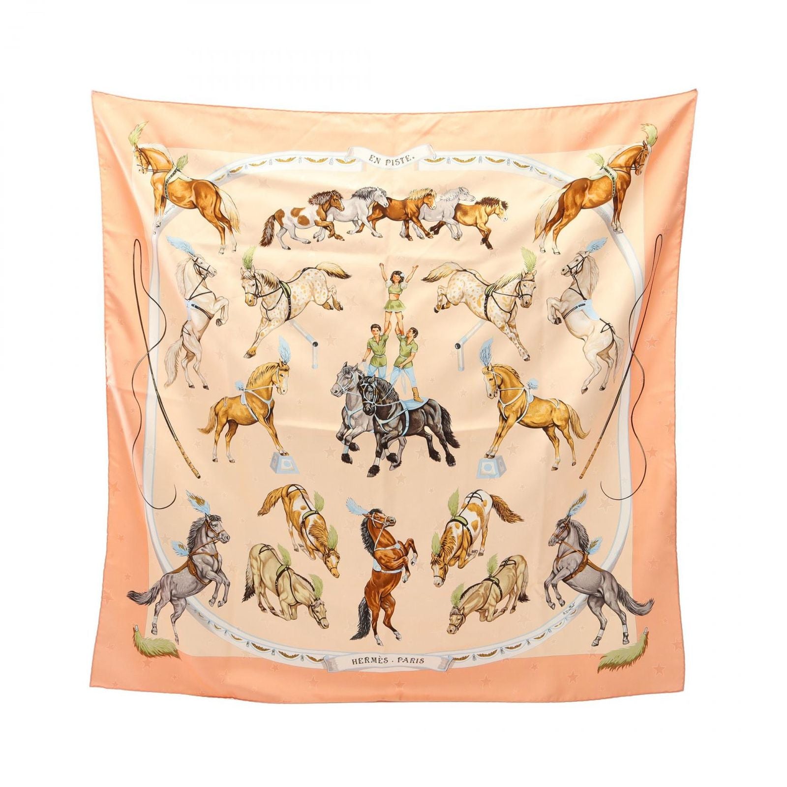 Hermes Scarf Carre 90 en Piste Silk