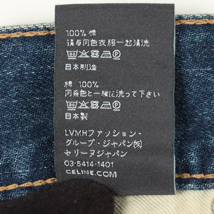 Celine Denim Pants Triomphe Skate Shorts Cotton — view 4