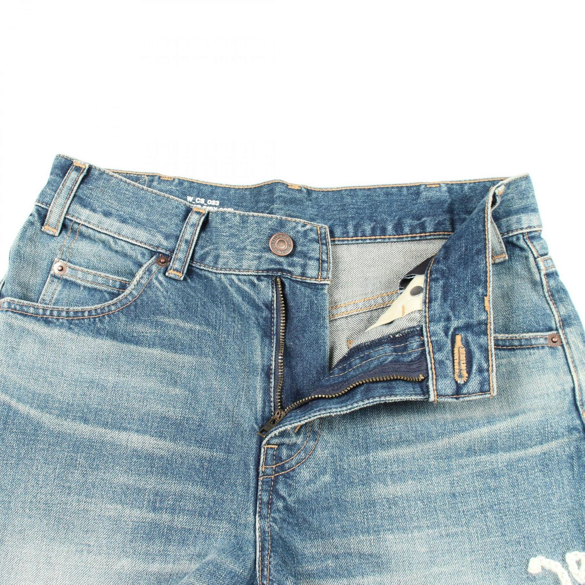 Celine Denim Pants Triomphe Skate Shorts Cotton — view 5