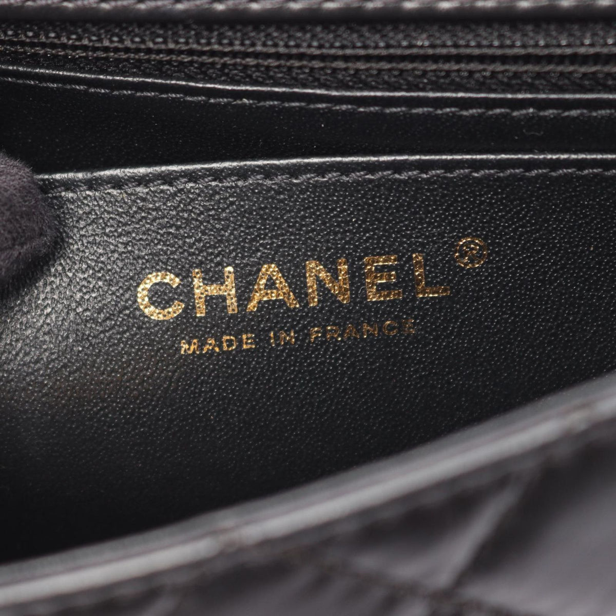 Chanel Shoulder Bag 2.55 Mini Quilted Black Calfskin Chain — view 4