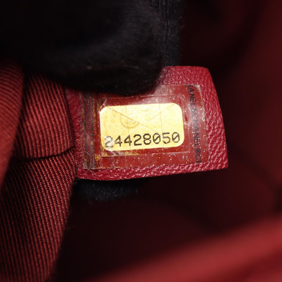 Chanel Shoulder Bag Chevron V-Stitch Drawstring Wine Red Leather — view 5