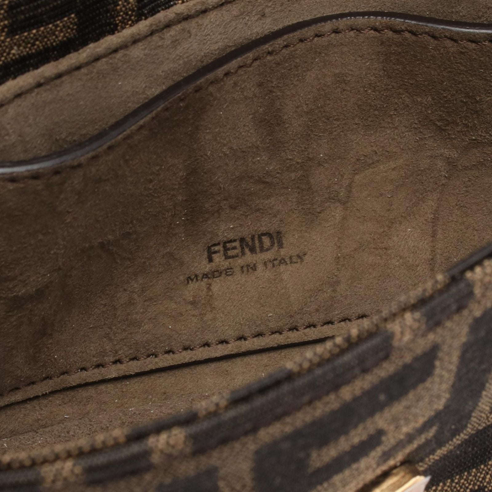 Fendi Shoulder Bag Baguette Smartphone Pouch Zucca 2-Way Canvas Leather — view 4