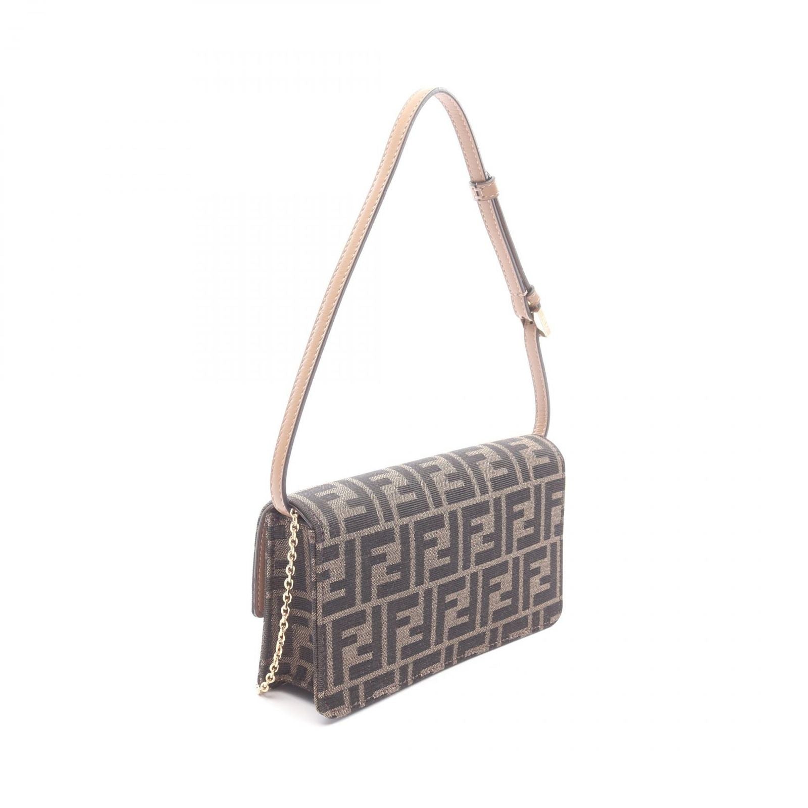 Fendi Shoulder Bag Baguette Zucca 2-Way Canvas Leather — view 2