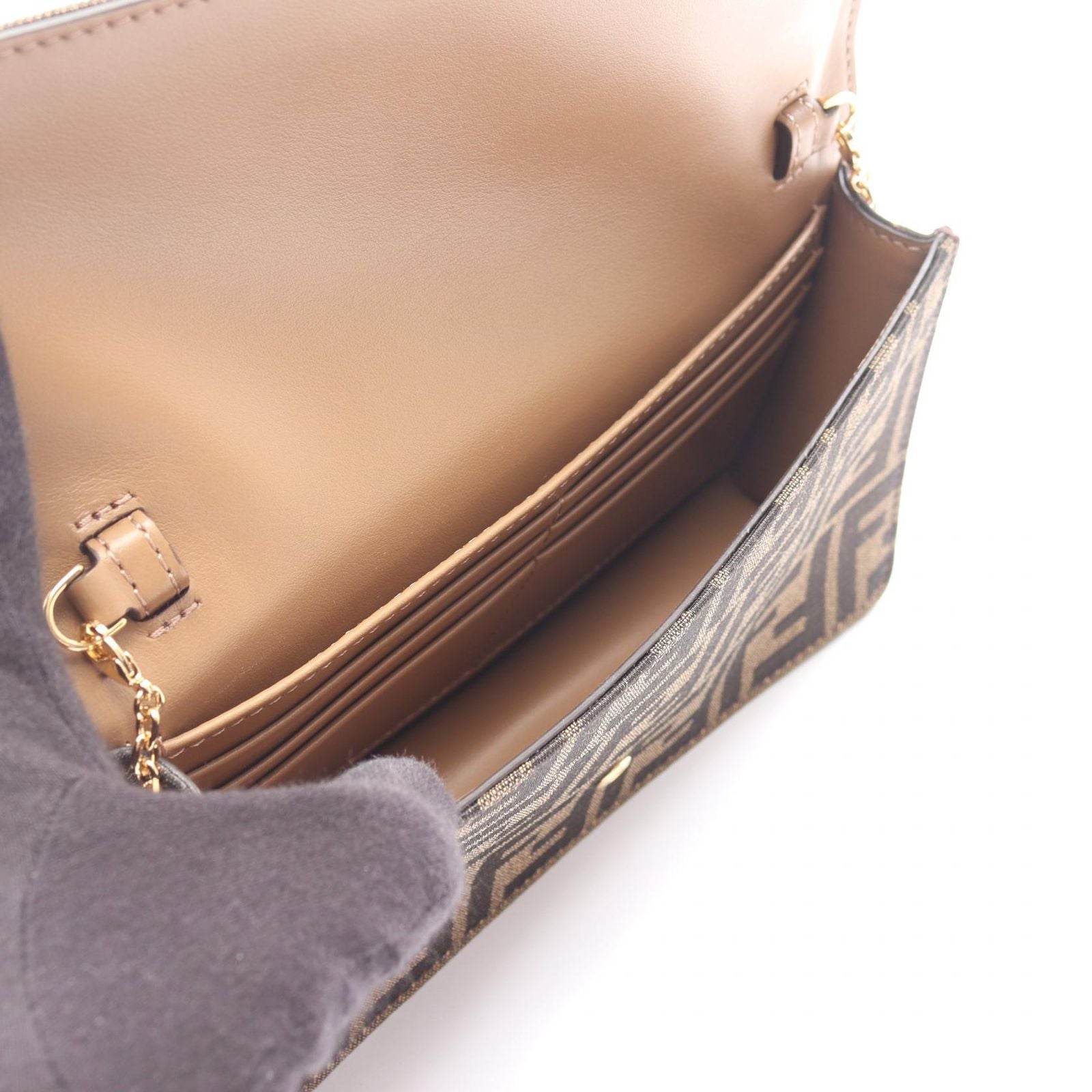 Fendi Shoulder Bag Baguette Zucca 2-Way Canvas Leather — view 3