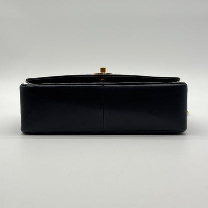 Chanel Large Shoulder Bag Diana Flap Quilted Black Leather CC Logo Turnlock — view 6