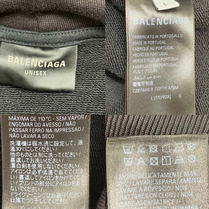 Balenciaga Hoodie L Metal BB Stencil Black — view 7