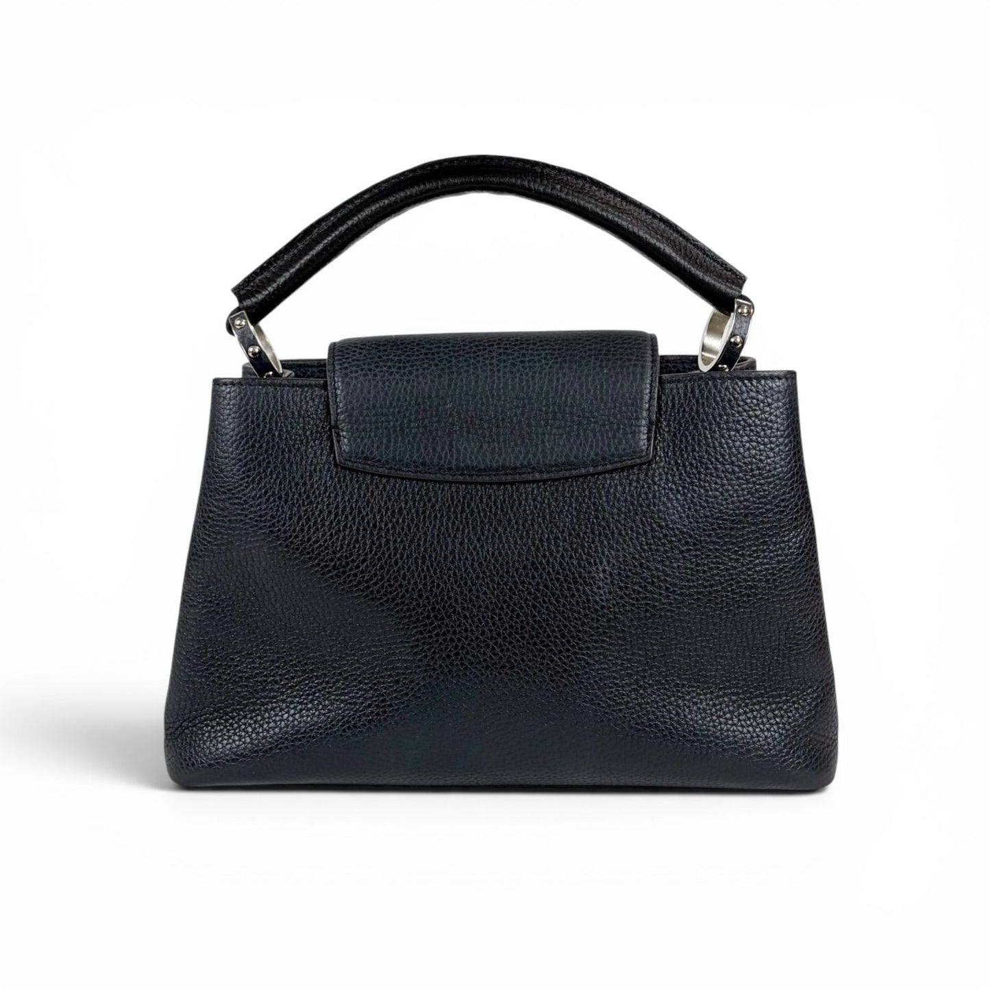 Louis Vuitton Capucines MM Handbag Top Handle Bag Black Noir Taurillon — view 3