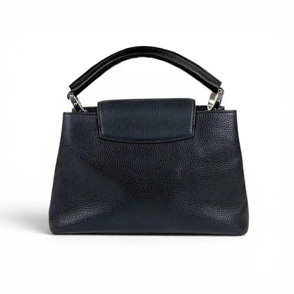 Louis Vuitton Capucines MM Handbag Top Handle Bag Black Noir Taurillon — view 3