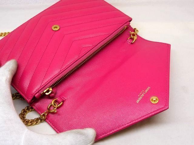 Saint Laurent YSL Cassandra Chain Wallet Pink Gold Shoulder Bag — view 3