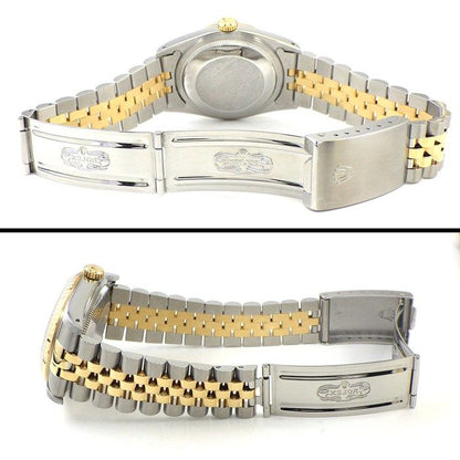 Rolex Watch Datejust L Number 1989 White Dial Full Ted Bezel Jubilee Bracelet — view 3