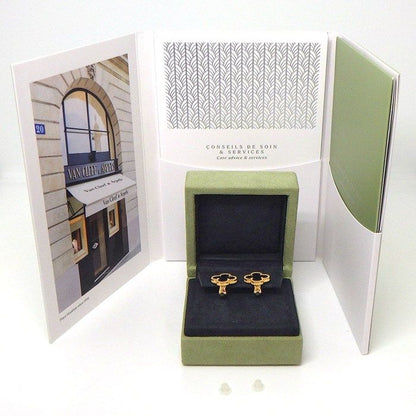 Van Cleef & Arpels Single Earring Vintage Alhambra Onyx 18K Yellow Gold — view 6