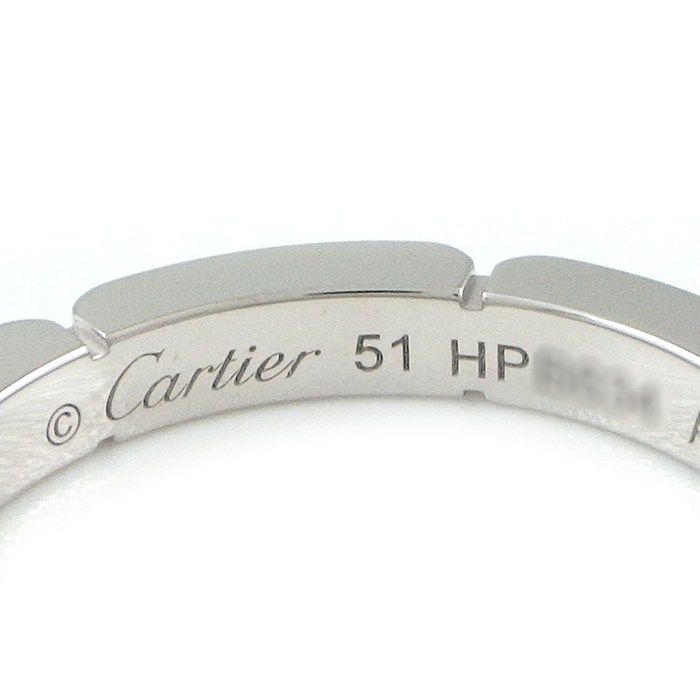 Cartier Ring Maillon Panthere Wedding Band Diamond Total 18K White Gold — view 3