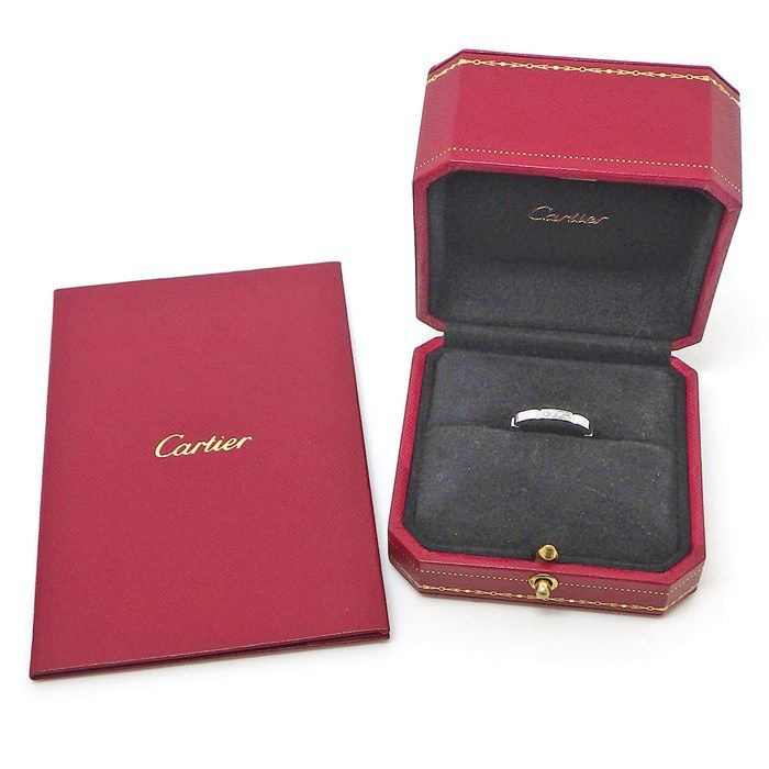 Cartier Ring Maillon Panthere Wedding Band Diamond Total 18K White Gold — view 7