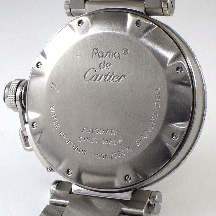 Cartier Watch Pasha Seatimer White Dial Date Luminous Hands SS Automatic — view 4