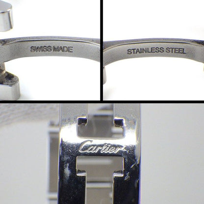 Cartier Watch Baron Blue SM 11 Points Diamond Index Silver Guilloche Dial SS — view 5